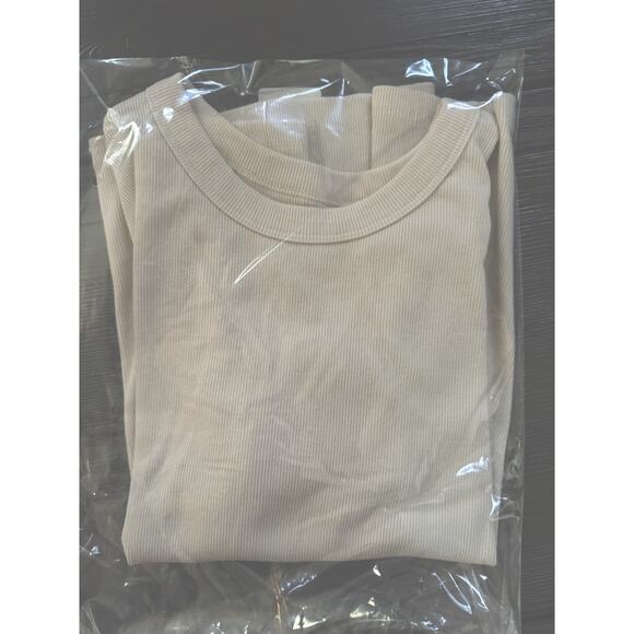 Old Navy Women's Wish Bone/ Cream Snug Crop Tank Top Casual Chic Athleisure LG - Picture 4 of 11